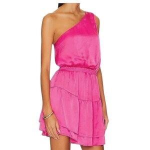 Steve Madden Raspberry On Pointe One Shoulder Mini Dress Size‎ XSmall NEW